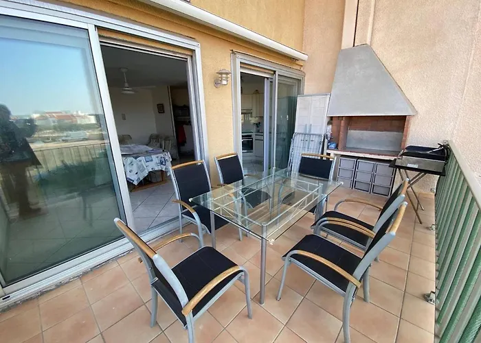 T3 Moderne 6p Au Bord De La Mer, Le Barcares, Parking Et Terrasse - Fr-1-81-593 * Le Barcarès